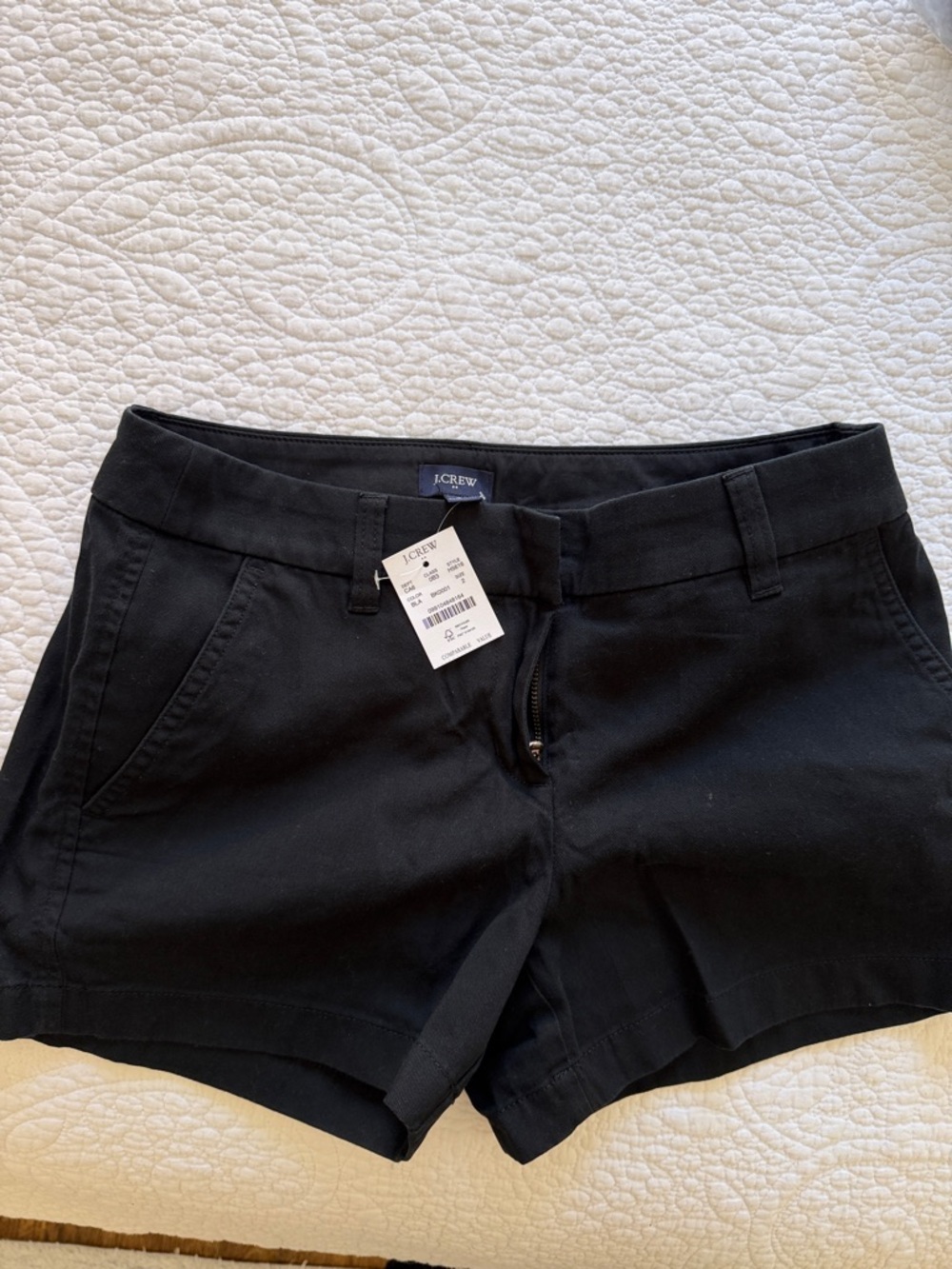 J. Crew Black High-Rise Chino Shorts